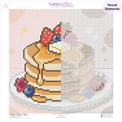 Maple Berry Stack Hand-Rendered Diamond Painting