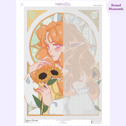 Sunflowers Warmth Hand-Rendered Diamond Painting