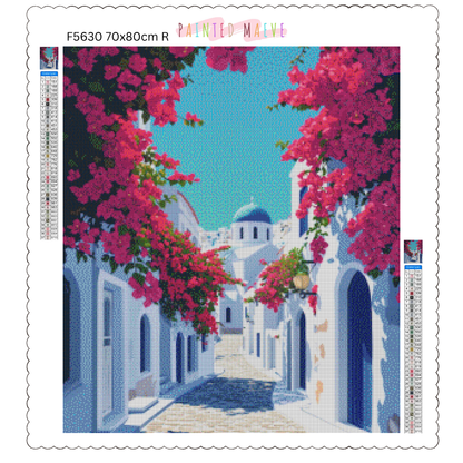 Santorini Serenity: Diamond Painting Collection