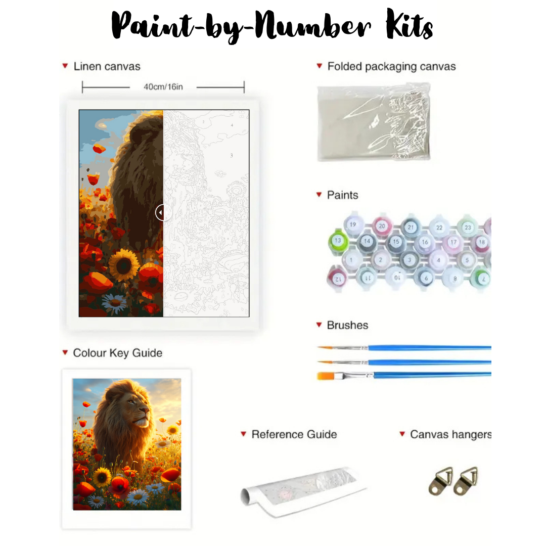 King of the Meadow: Paint-by-Number Collection (24/36/48 colors | No Frame)