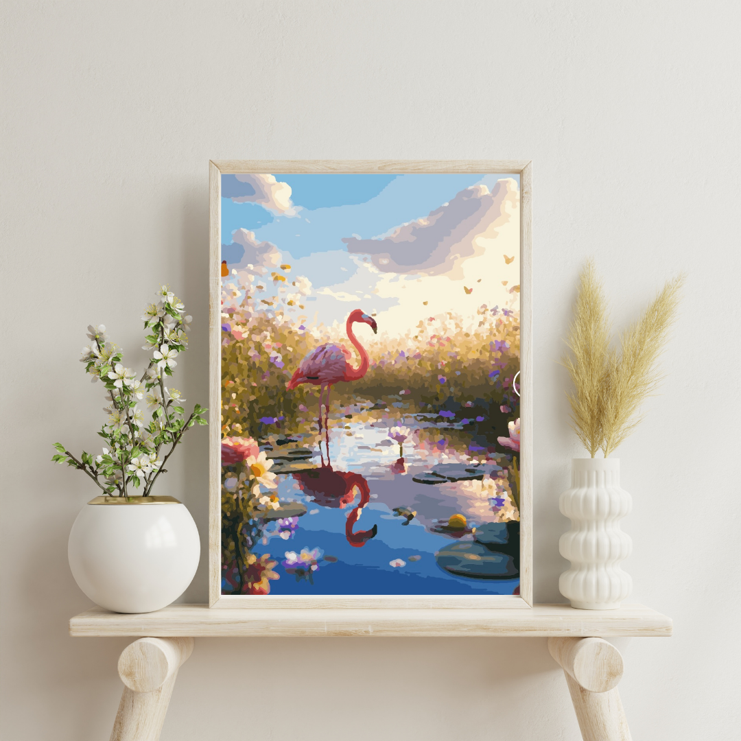 Flamingo Dance: Paint-by-Number Collection (24/36/48 colors | No Frame)