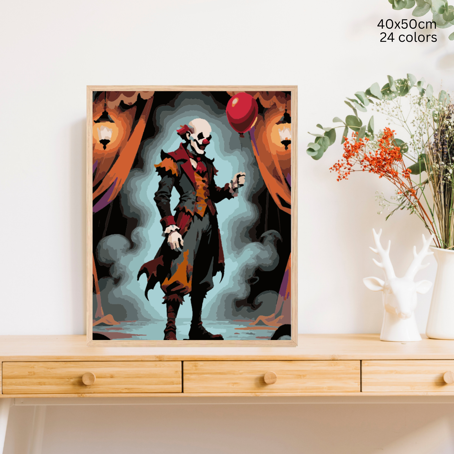 Circus of Terror: Paint-by-Number Halloween Collection (24/36/48 colors | No Frame)