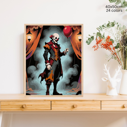 Circus of Terror: Paint-by-Number Halloween Collection (24/36/48 colors | No Frame)