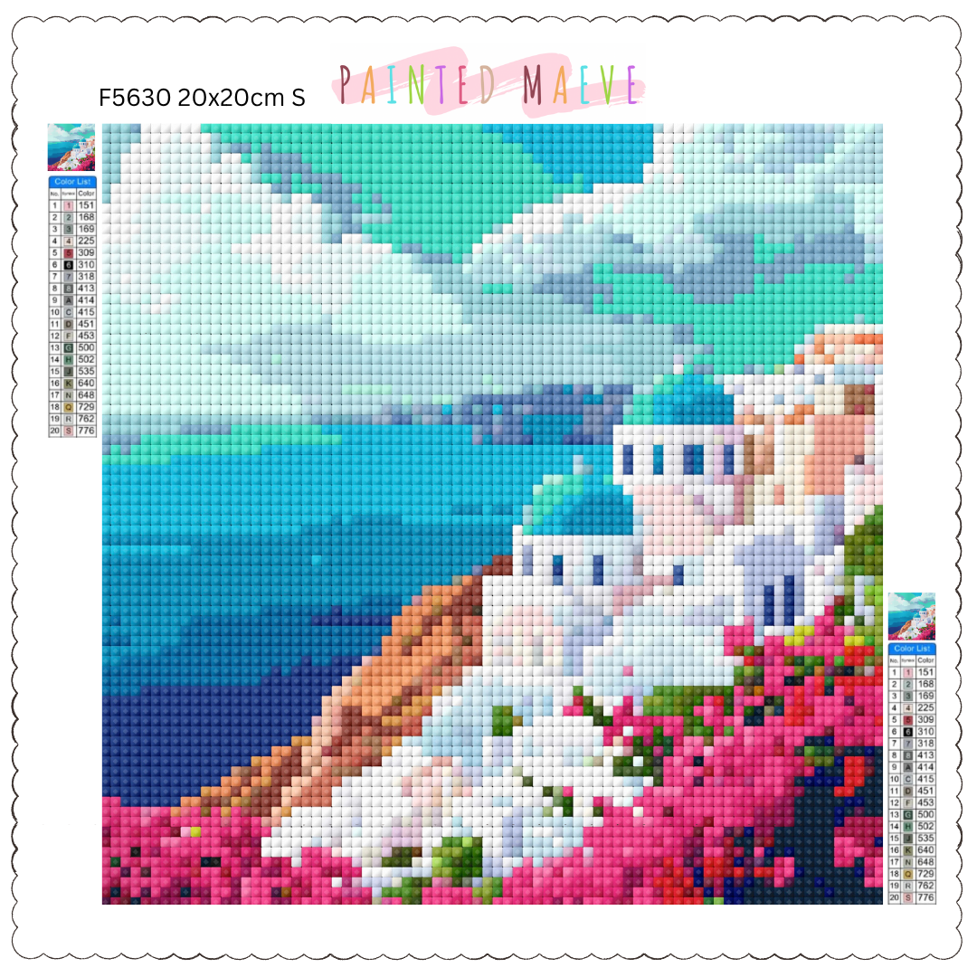 Santorini Bliss: Diamond Painting Collection