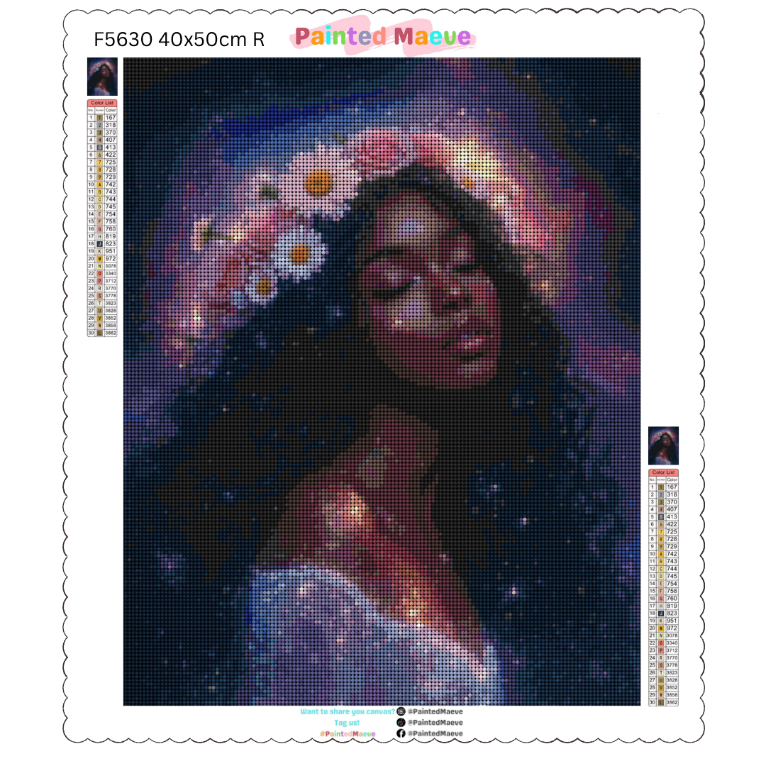 Floral Crown Goddess: Diamond Painting Collection