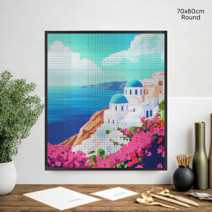 Santorini Bliss: Diamond Painting Collection