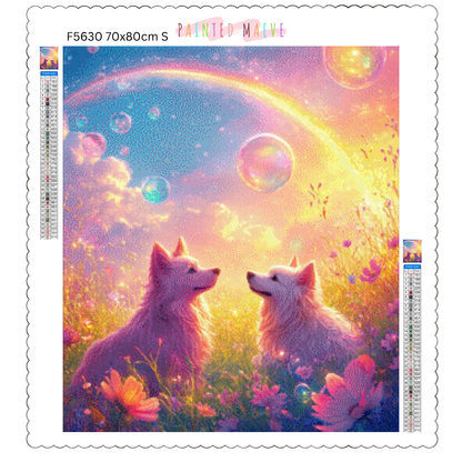 Rainbow Paws & Bubble Dreams: Diamond Painting Collection