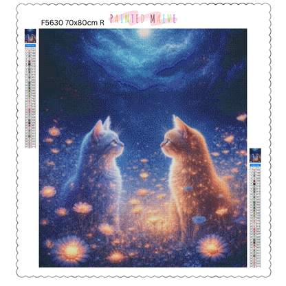 Moonlit Whiskers: Diamond Painting Collection