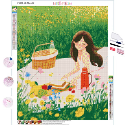 Sunny Picnic Bliss: Diamond Painting Collection