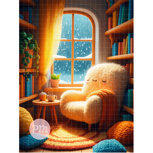 Cozy Reading Nook: Paint-by-Number Collection (24/36/48 colors | No Frame)