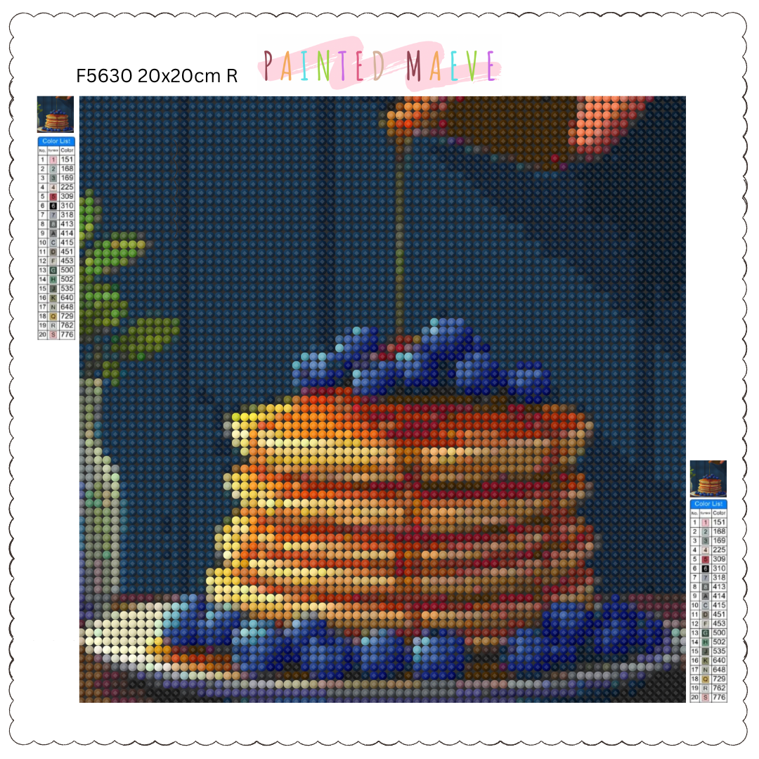 Blueberry Pancakes: Diamond Painting Collection