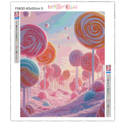 Lollipop Meadow: Diamond Painting Collection