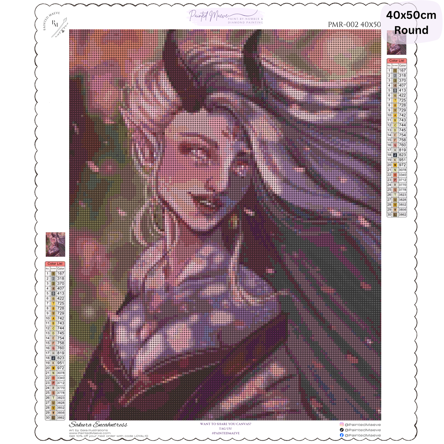 Sakura Enchantress: Diamond Painting