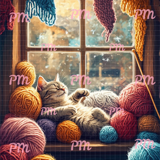 Cozy Whiskers & Warm Yarn: Paint-by-Number Collection (24/36/48 colors | No Frame)
