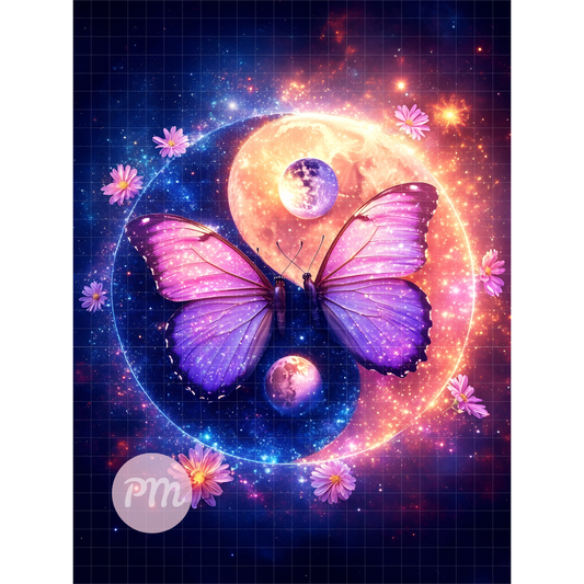 Cosmic Yin Yang Harmony: Diamond Painting Collection