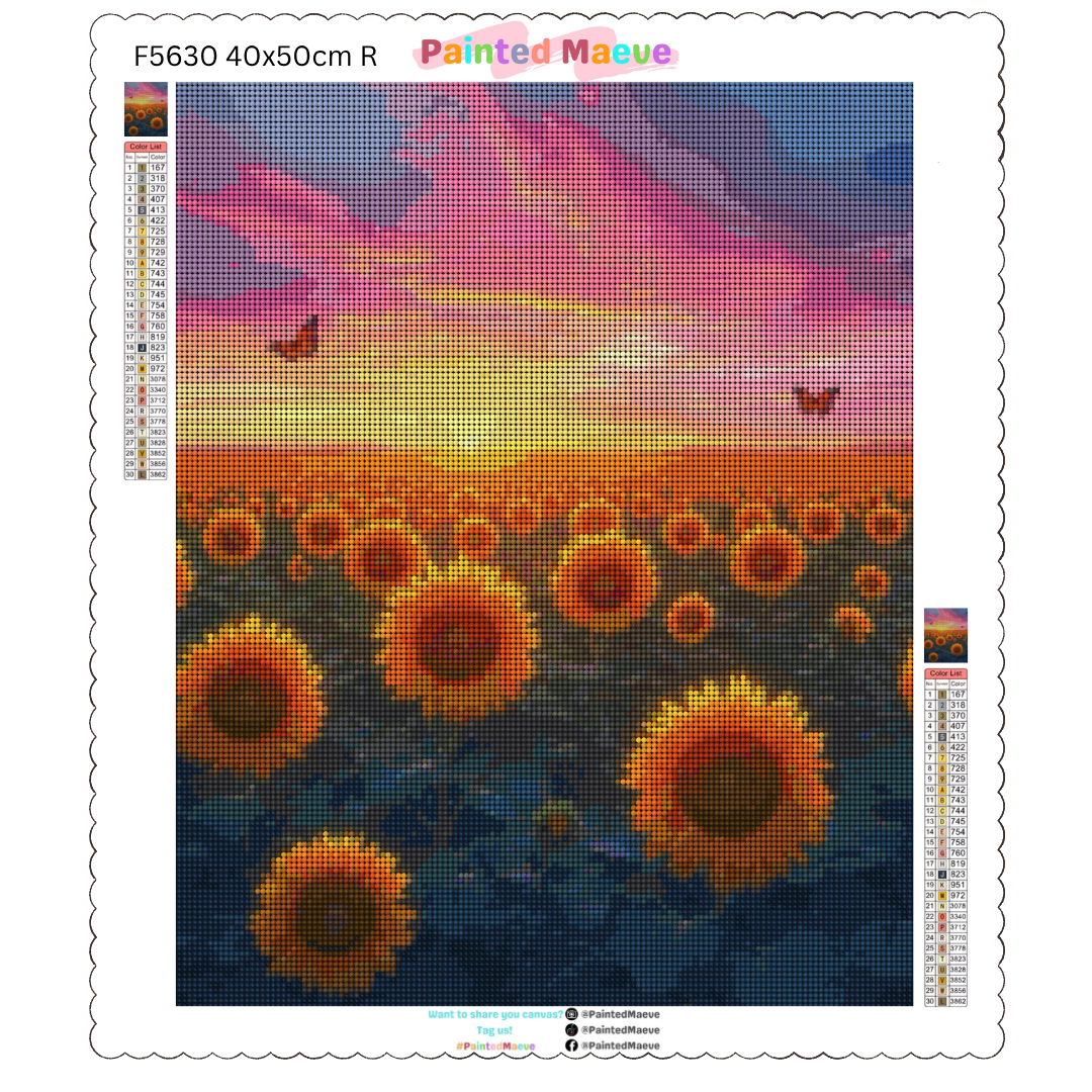 Sunrise Sunflower Meadow: Diamond Painting Collection