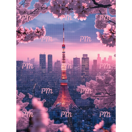 Cherry Blossom Glow: Diamond Painting Collection