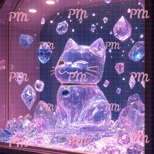 Crystal Fortune Kitty: Paint-by-Number Collection (24/36/48 colors | No Frame)