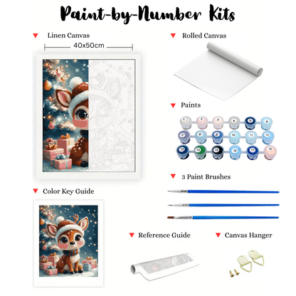 Gifts, Lights & Antlers: Paint-by-Number Christmas Collection (24/36/48 colors | No Frame)