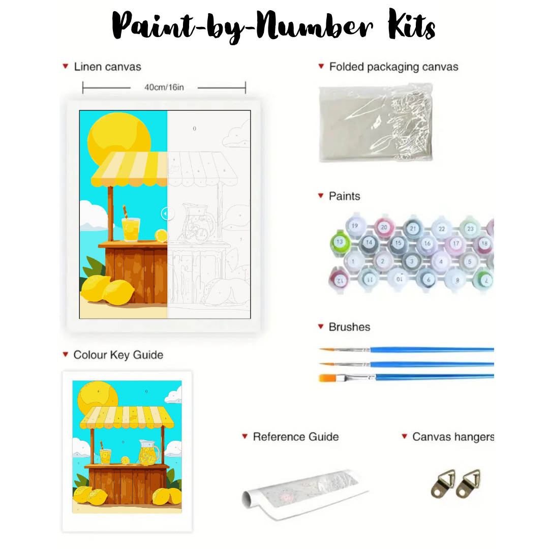 Lemonade Stand: Paint-by-Number Collection (24/36/48 colors | No Frame)