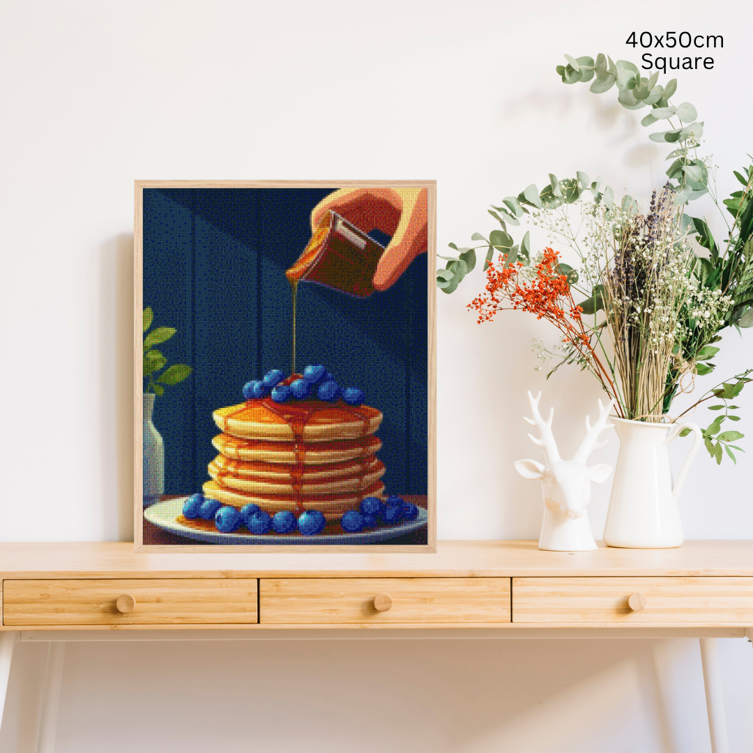 Blueberry Pancakes: Diamond Painting Collection