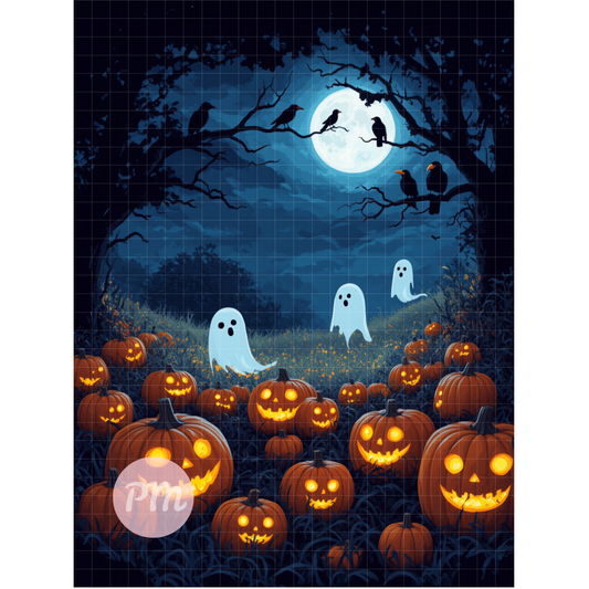 Ghouls of the Pumpkin Patch: Diamond Painting Collection