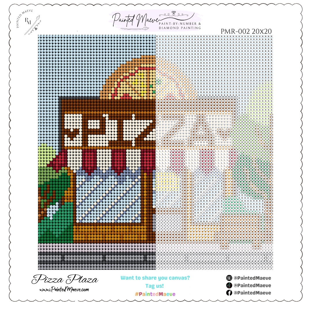 Pizza Plaza: MINI Hand-Rendered Diamond Painting Collection