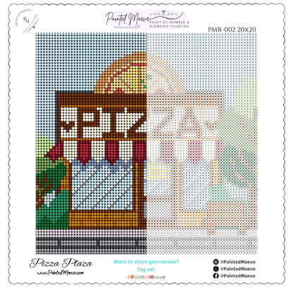 Pizza Plaza: MINI Hand-Rendered Diamond Painting Collection