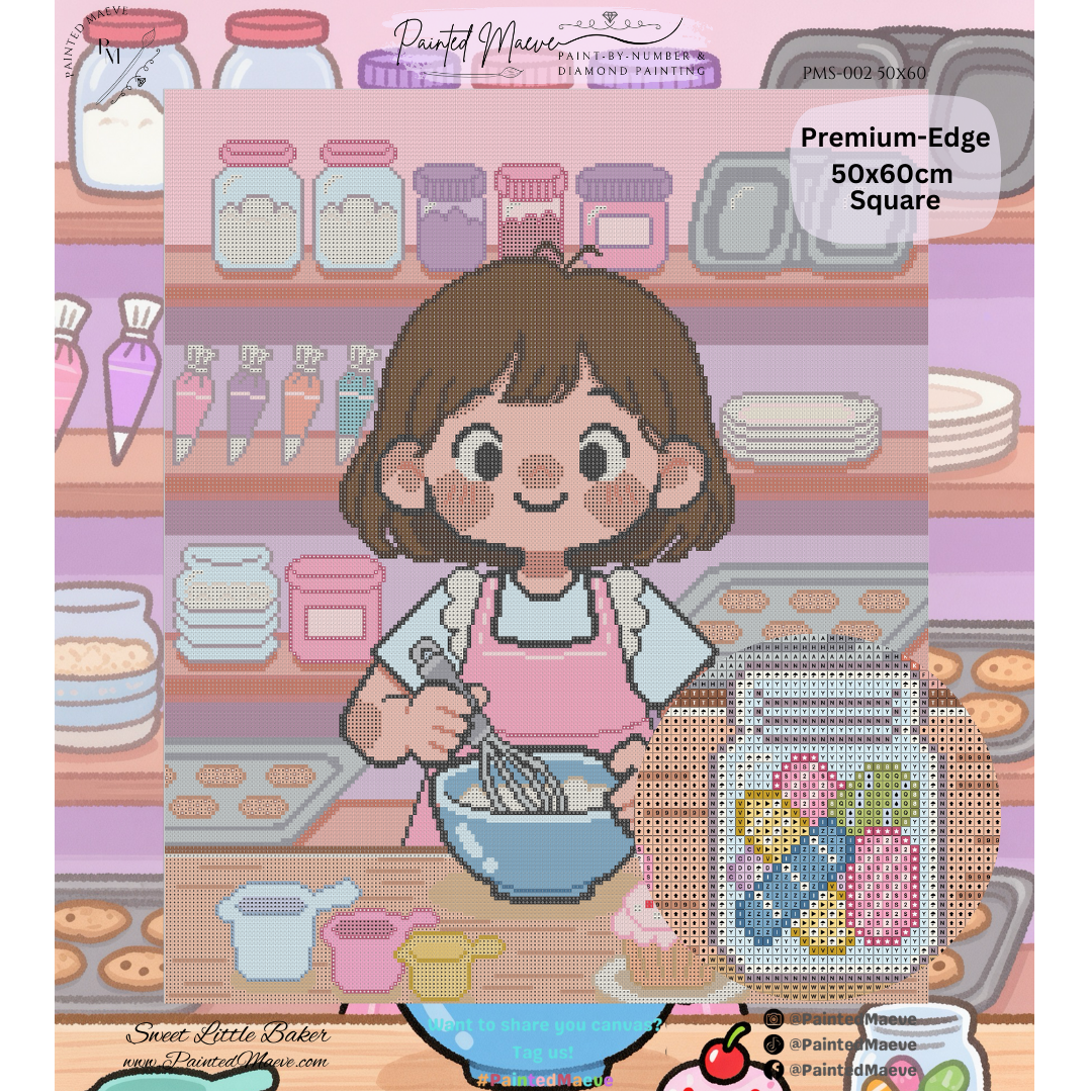 Sweet Little Baker: Hand-Rendered Diamond Painting Collection