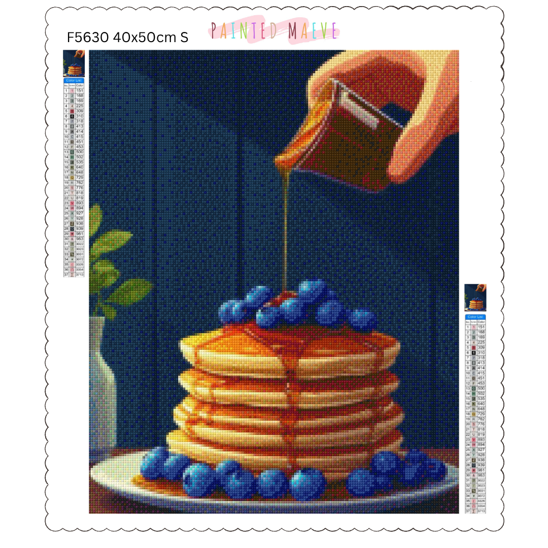 Blueberry Pancakes: Diamond Painting Collection