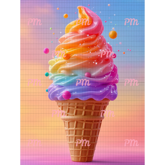 Rainbow Ice Cream: Diamond Painting Collection