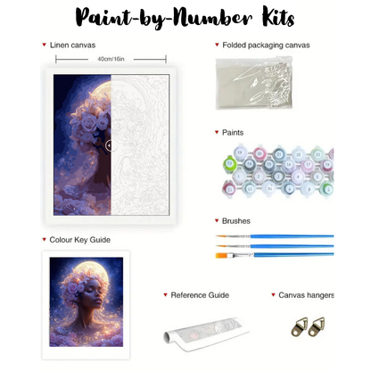 Pink Rose Deity: Paint-by-Number Collection (24/36/48 colors | No Frame)