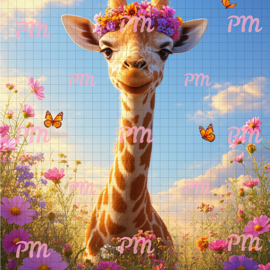 Sunny Giraffe Glow: Diamond Painting Collection