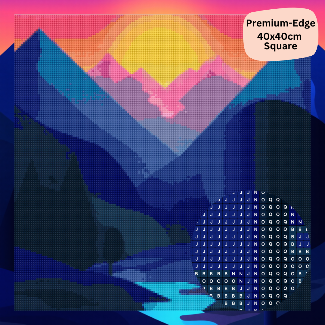 Mountain Dusk: Diamond Painting Collection