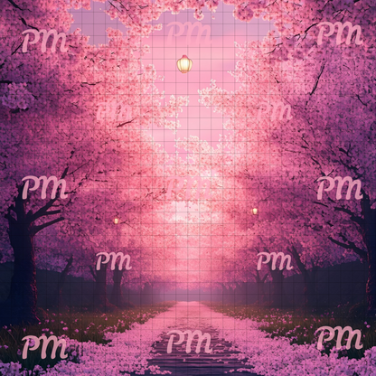 Cherry Blossom Stroll: Paint-by-Number Collection (24/36/48 colors | No Frame)