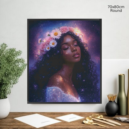 Floral Crown Goddess: Diamond Painting Collection