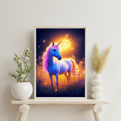 Moonlit Magic Unicorn: Paint-by-Number Collection (24/36/48 colors | No Frame)