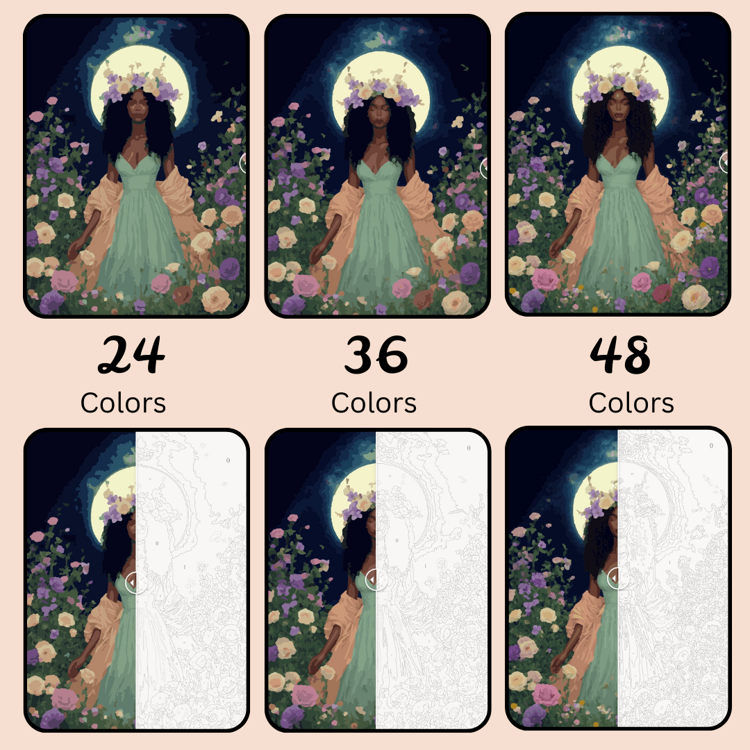 Meadow Beauty: Paint-by-Number Collection (24/36/48 colors | No Frame)