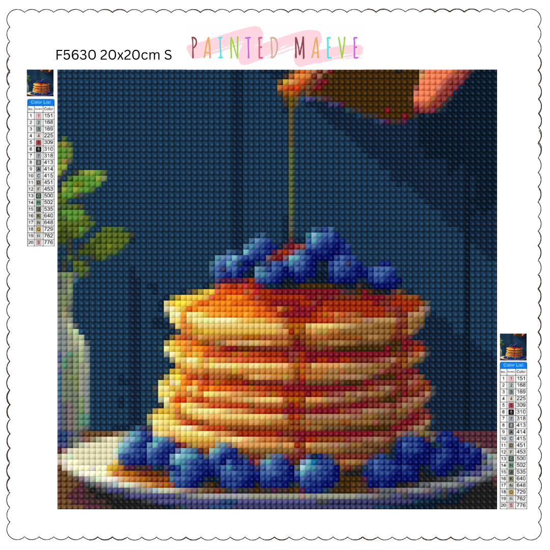Blueberry Pancakes: Diamond Painting Collection
