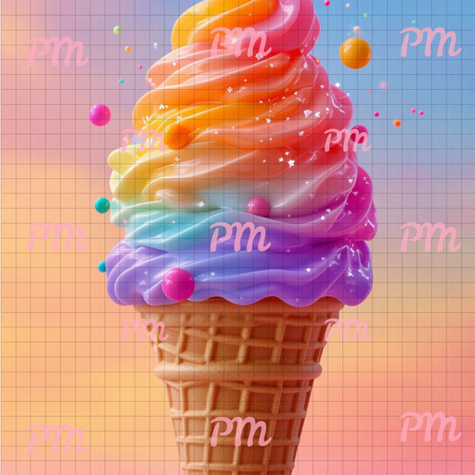 Rainbow Ice Cream: Diamond Painting Collection
