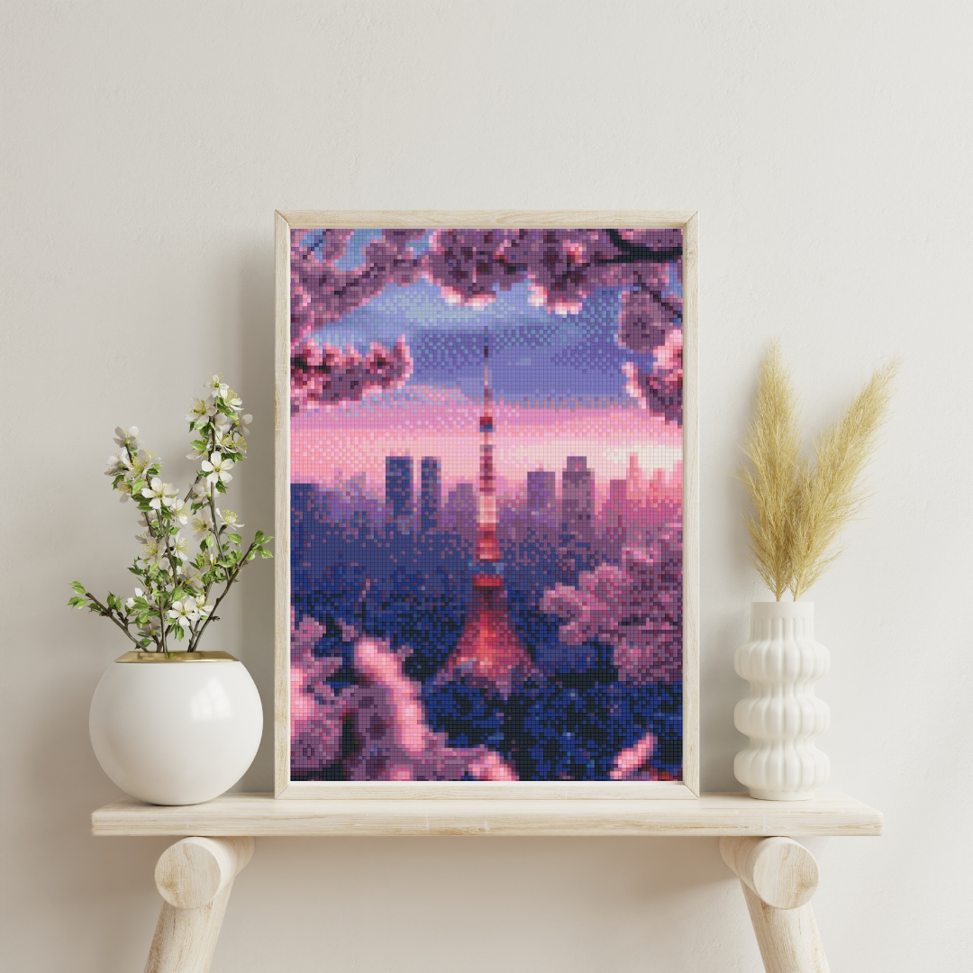 Cherry Blossom Glow: Diamond Painting Collection