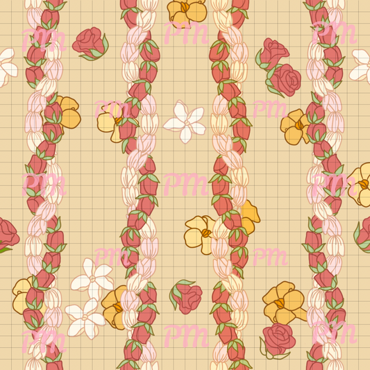 Twisted Pikake & Rosebud Lei: Diamond Painting Collection