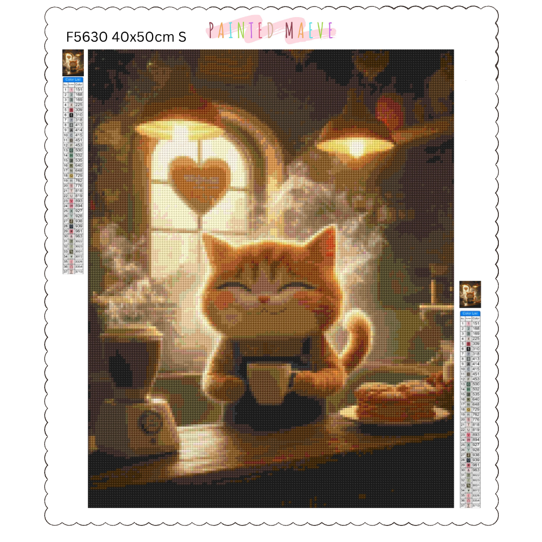 Kitty Barista: Diamond Painting Collection