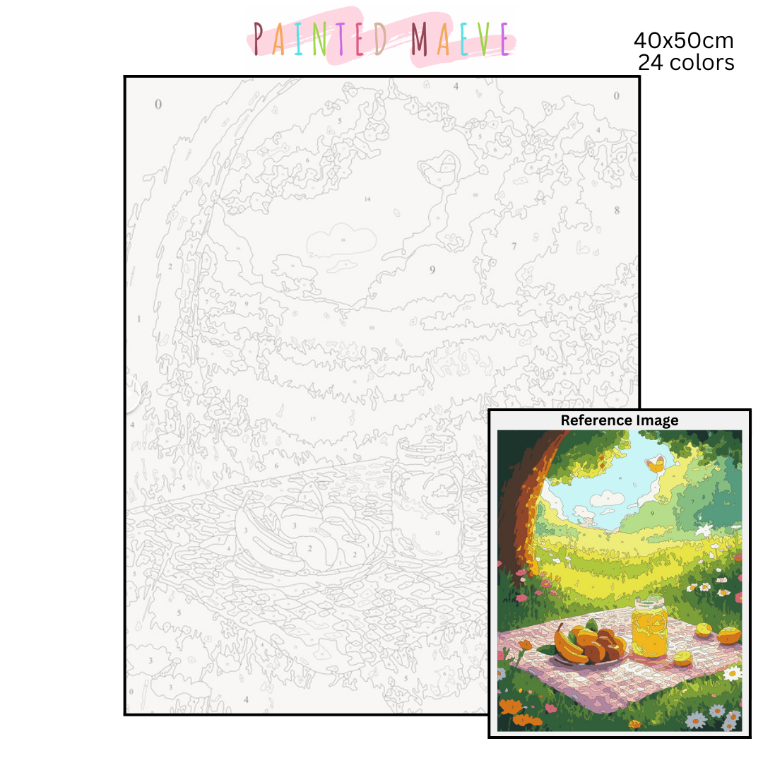 Picnic in the Meadow: Paint-by-Number Collection (24/36/48 colors | No Frame)