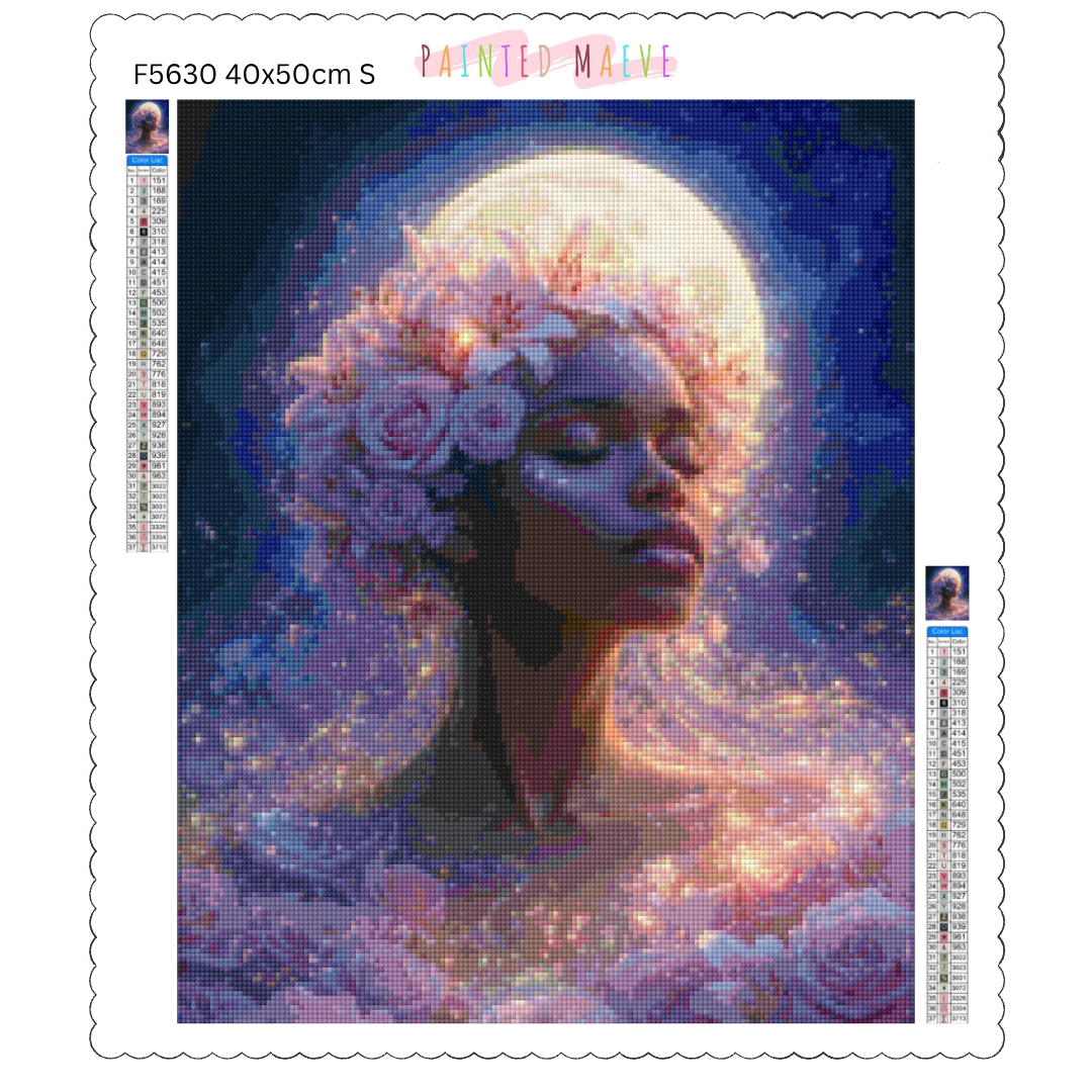 Pink Rose Deity: Diamond Painting Collection