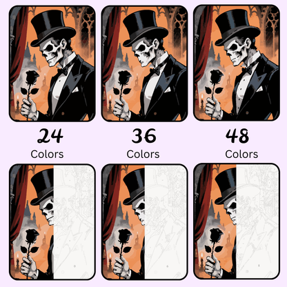 Thorned Gentleman: Paint-by-Number Halloween Collection (24/36/48 colors | No Frame)