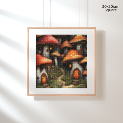 Tiny Mushroom Village: Diamond Painting Collection