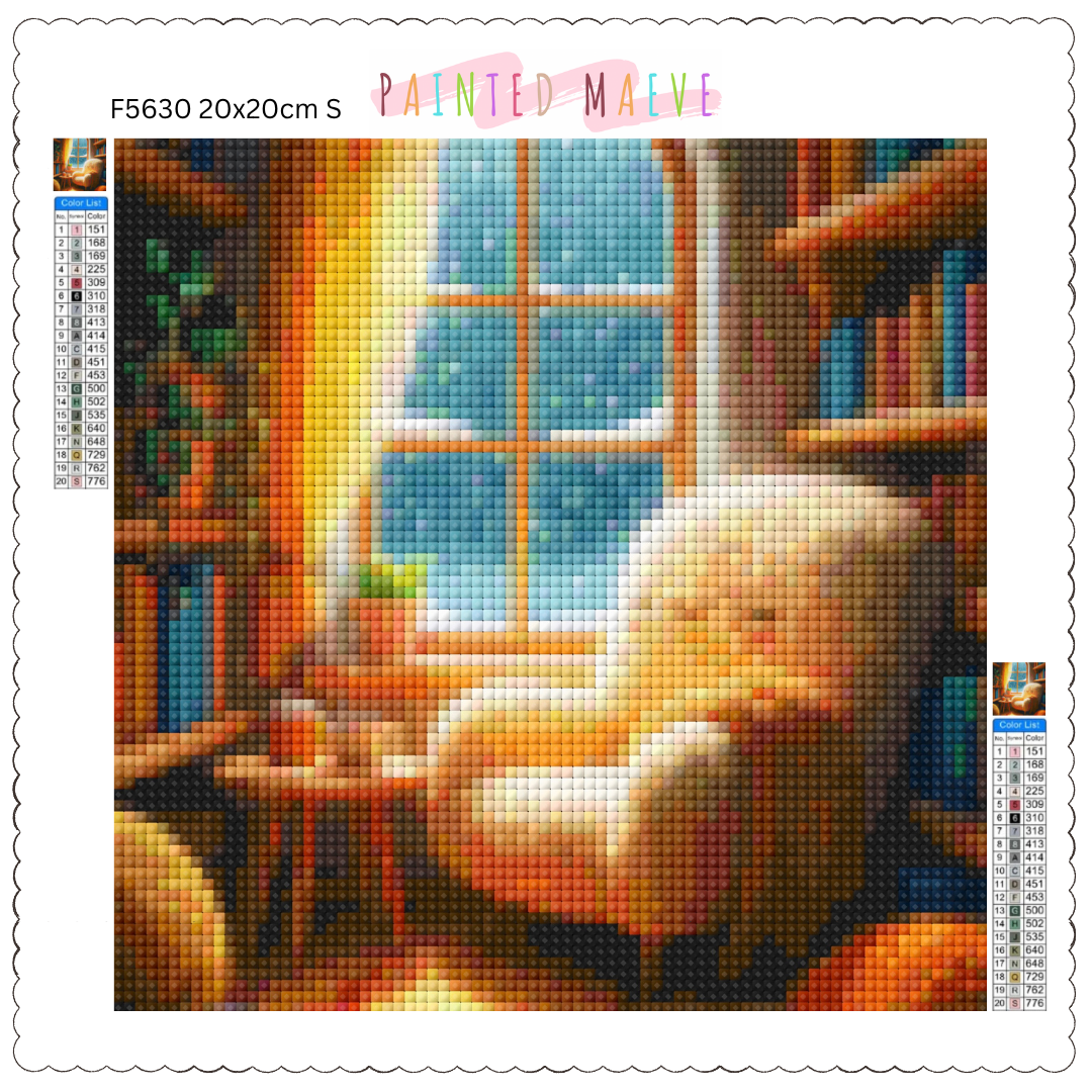 Cozy Reading Nook: Diamond Painting Collection