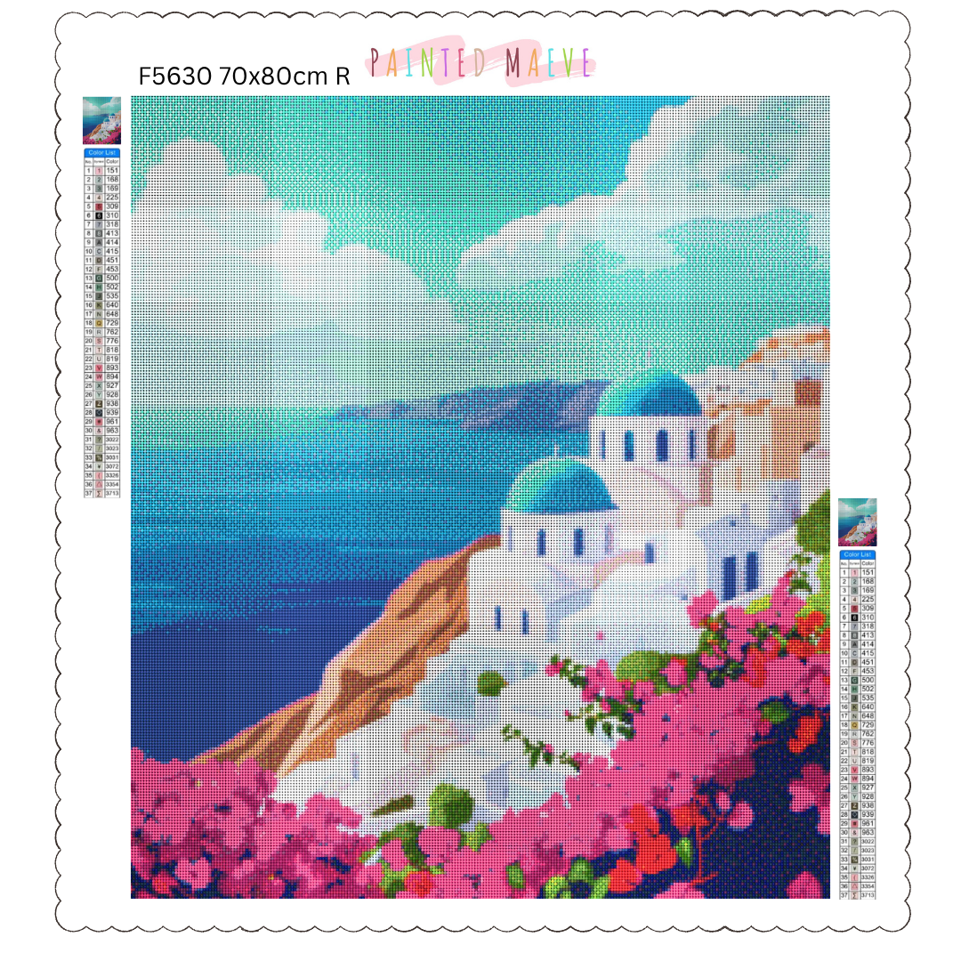 Santorini Bliss: Diamond Painting Collection