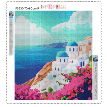 Santorini Bliss: Diamond Painting Collection